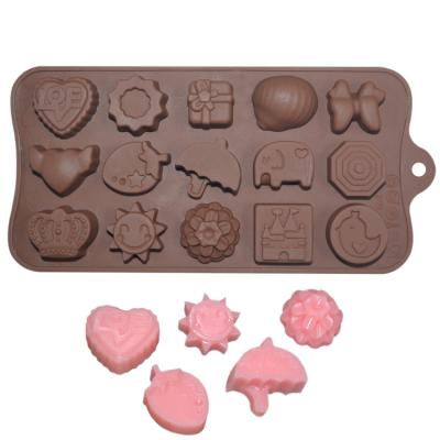 Cina MHC Silicone Mould Chocolate Moule Custom Pour Chocolate Cute Cartoon Shape Silicone Mould Chocolate in vendita