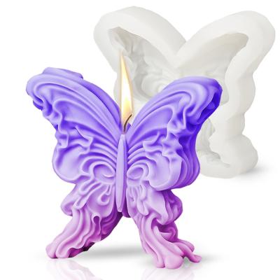 Cina MHC Large Butterfly Candle Molds Birthday 3D Unique Candle Silicone Molds Manufacturer in vendita