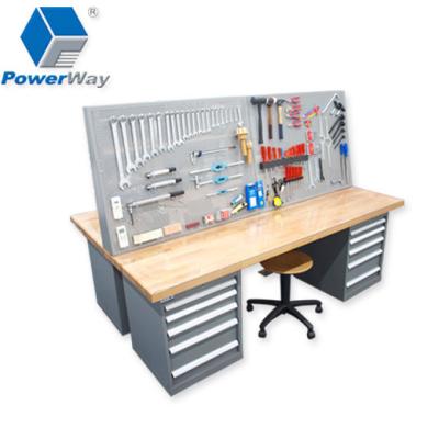 China Easily Assembled Powerway Brand 20 Drawer Workbench for sale