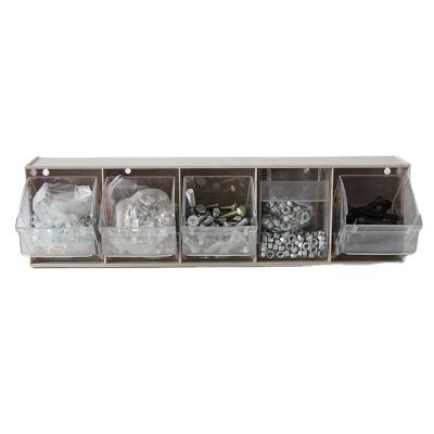 China Powerway Sustainable Wall Mountable Warehouse Tilt Storage Boxes 3/4/5/6 Compartment Tilt Bins for sale