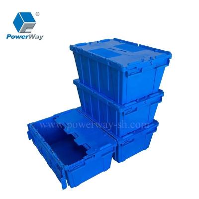 China 600*400*280mm Sustainable PP Logistics Moving Stacking Plastic Storage Container Crate Packing Boxes for sale