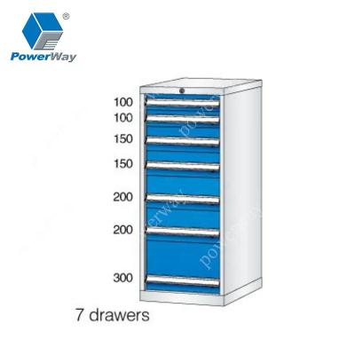 China Industrial Industrial Warehouse/Office/Warehouse/Garage Tool Cabinets Drawers Spare Parts Metal Storage Furniture W411*D572*H1300 7 Desk for sale