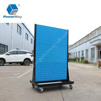 China Sustainable Mobile Panel Hung Hole Storage Bin And Warehouse Tool Canopy Rack For Hardware for sale