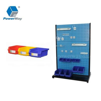 China Powerway Hanging Rack DIY Tool Organizer Bins Bins Storage Spare Parts Workshop Rack for sale