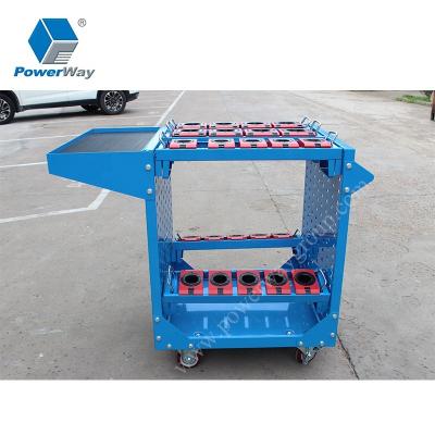 China Workshop BT30 40 50 Cutting Tool Storage Trolley CNC Tool Rack Trolley for sale