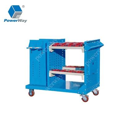 China Storage 1100*600*880mm CNC Lathe Tools Rack Trolley Metal Tool Storage Mobile Spinning Trolley for sale