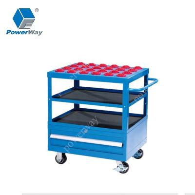 China Mobile Storage Workshop CNC Knife Storage Cabinet Tool Trolley With Drawer for sale