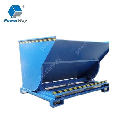 China Building Material Shops High Quality Workshop Drop Dumping Hopper Skipping Trash Can Metal Waste Waste Bin for sale