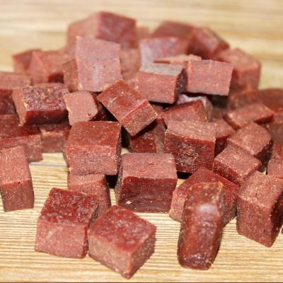 China Viable Wholesale Dog Snacks Flesh Cubes Natural Pet Snacks Beef Meat Dog Food for sale