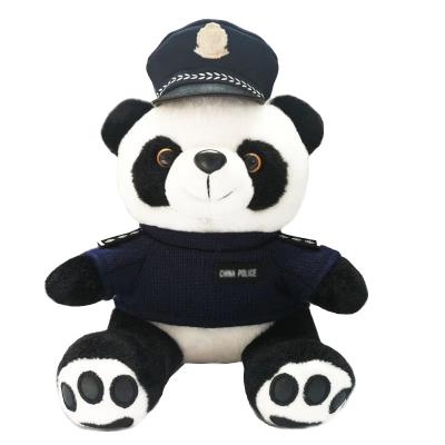 China Cute Soft Stuffed Toy EN71/ASTM/CPSIA Panda Police Doll Panda Plush Toy Gift For Kids for sale