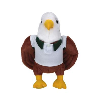 China New Stuffed Toy EN71/ASTM/CPSIA 2021 Design Eagle Doll In Clothes Beautiful Eagle Gift Stuffed Toy For Boys for sale