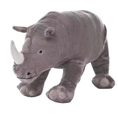 China EN71/ASTM/CPSIA Hot Selling Soft Gray Rhino Stuffed Toy Cute Rhino Stuffed Toy Gift For Kid for sale