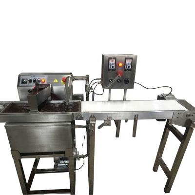 China Commercial supply 15 kilograms 30 kilograms small chocolate enrobing machine chocolate coating machine biscuit enrobing line for sale