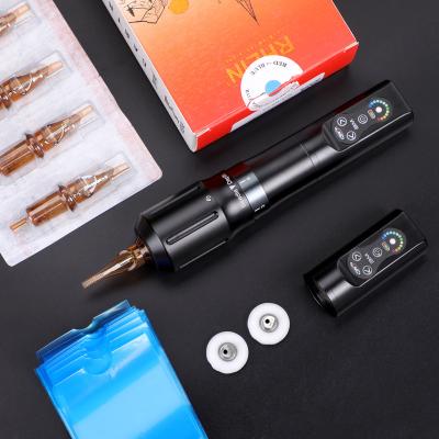 China Permanent Wireless Tattoo Pen Rotary Tattoo Machines Kit Tatto Tattoo Supply Battery CNC Set With Machine Bag for sale