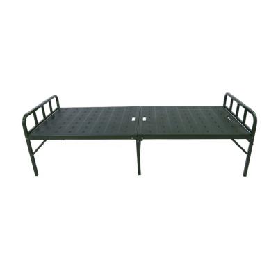 China Modern Custom Plastic And Metal Frame Bed Portable Folding Bed For Outdoor for sale