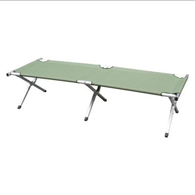 China Modern Outdoor Camping Bed Emergency Folding Bed With Aluminum Frame Oxford Fabric for sale