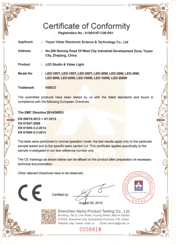 CE - China Vistar Electronic Science & Technology Co., Ltd.