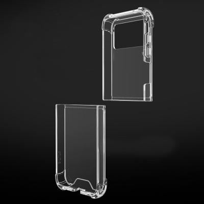 China Shockproof For Samsung Galaxy Z Flip 4 3 Back Case TPU Bumper Clear PC Cover Soft Folding Mobile Phone Cases Z Flip4 for sale