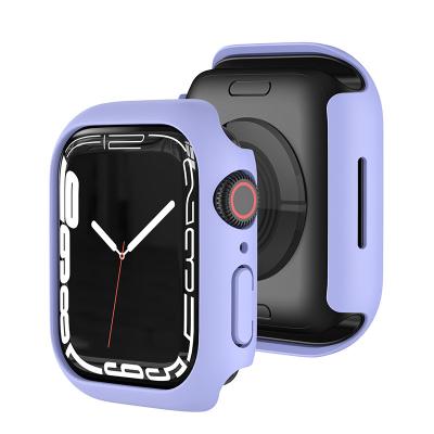 China Multi Available PC+Tempered Film Colors Watch Case Full Screen Protective Frame Hard Case For Apple Watch Series for sale