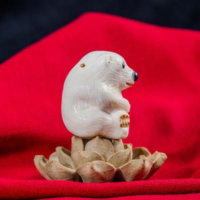 China Religious Natural Stone Pendant Polar Bear Earring Pendants Charms Jewelry Making for sale