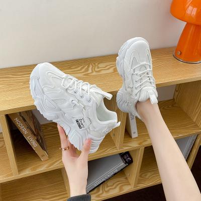 China Fashion trend soft all-match sports and leisure increased thick-soled sports women's leisure shoes designer casual walking running shoes for sale