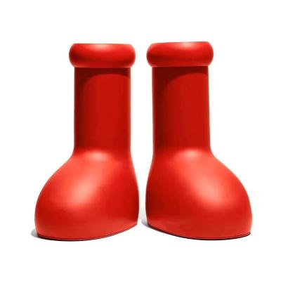 China Tall Round Cartoon Big Red Boots Raining Big Red EVA Rubber Cartoon Men Women Boots for sale