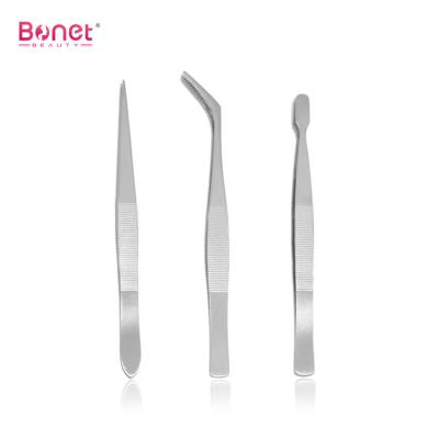 China Item Stainless Steel Diamond Grip Tweezers Eyebrow Paper Tweezers Stamp Hobbyer Collectors Cranked Long Stamp Tweezers for sale