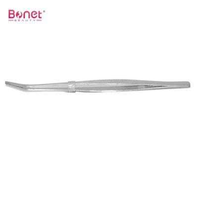 China Item Eyebrow Stainless Steel Tweezers Paper Tweezers Stamp Hobbyer Collectors Cranked Long Stamp Tweezers for sale