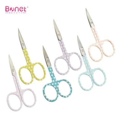 China Precise Cuts Shape Custom Small Logo Stainless Steel Professional Beauty Care Tool Eyebrow Scissors Manicure Scissors for sale