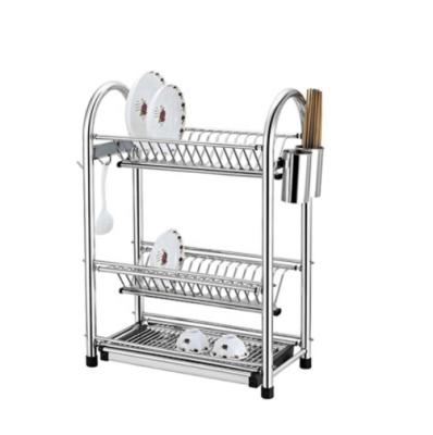 China Sustainable Wholesale High Quality Stainless Steel Plate Bowl Kitchen Dryer Dish Drying Rack for sale