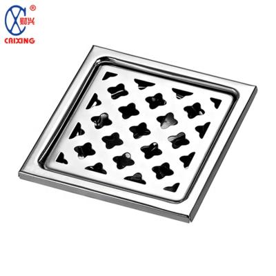 China Quick Drain Polished Square Bathroom Accessories Shower Water Drain Cover Floor Drain Outlet for sale