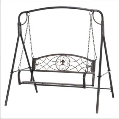 China Modern Outdoor Furniture Adult Outdoor Patio Garden Metal Swing Bench With Chain for sale