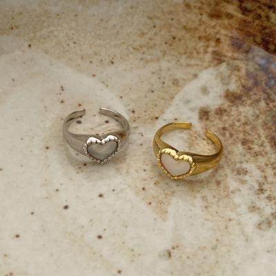 China FASHIONABLE Hot Sale Adjustable Open Heart Ring Gold Plated 925 Silver Jewelry 18k Gold Rings for sale