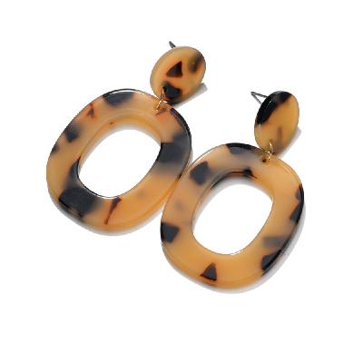 China Hot Selling Vintage Acrylic Jewelry Tortoiseshell Drop Earrings Women for sale