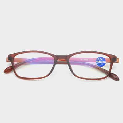 China Custom Logo Fashion Women Men Reading Thin Plastic PC Computer Reader Blue Light Anti Blocking Glasses Hot Selling for sale