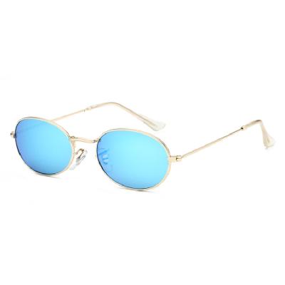 China Factory direct sales oval reflected lens round fashionable unisex sunglasses for sale