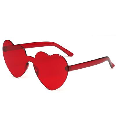 China New Fashion Candy Color Party Love Heart Sunglasses for sale