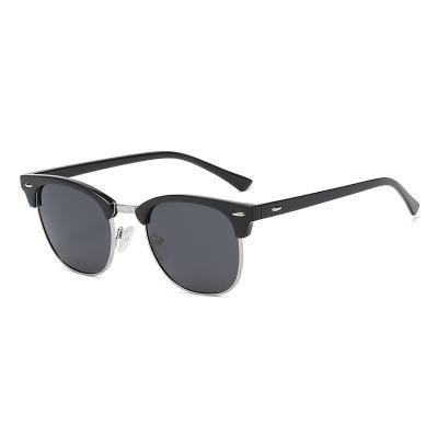 China 100% Hot Selling Oval UV Blocking Half-Frame Driving Lenses Polarized Sunglasses for sale