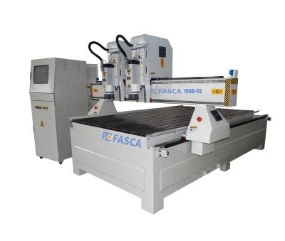 China High Quality Double Axis 3 Axis Stores Building Material CNC FASCA FA1530 Wood Router For Furniture Making for sale