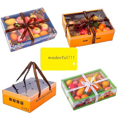 China Gift & Craft hot sale high grade fruit gift box with transparent cover empty cardboard gift box logo printing luxury custom for sale