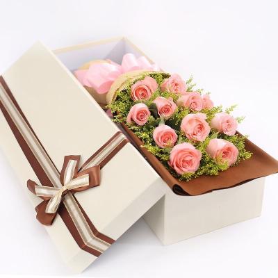 China Wholesale Recyclable Luxury Shape Velvet Mother's Day Fashion Print Logo Paper Flower Matte Box Graduation Box With Roses for sale