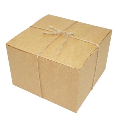 China Low MOQ Plain Kraft Cardboard Jewelry Packaging Boxes Small Recyclable Stock Mum Necklace Decoration Gift Box In Bulk With Lid for sale