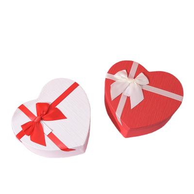 China Gift & Hot Selling Craft Gift Box Birthday Valentine's Day Love Bow Gift Box Heart Shaped Logo Printing Custom for sale