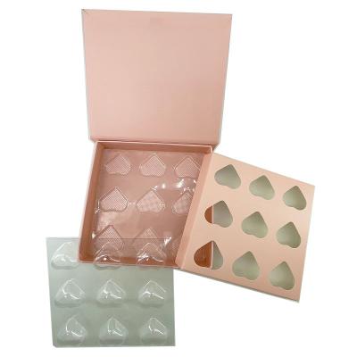 China Manufacturer Wholesale Custom Logo Recyclable Printed Truffles Gift Window Chocolate Packaging Packaging Box With Divider Paper PVC INSERT for sale