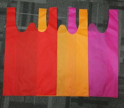 China Durable SSS PP Ultrasonic T-shirt Non Woven Reusable Shopping Bag for sale