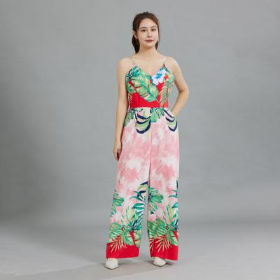 China New Style High Waist Floral Beach Women's Breathable Casual Pantskirt Long Pantskirt for sale