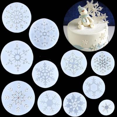 China Sustainable Crystal drop glue snowflake silica gel mold a variety of snow pendant hang mold accessories silica gel mold for sale