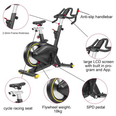 China 2021 Maketec Customs Pedal/App Magnetic/SPD Best Wholesale Motorized Magnetic Resistance Bike Indoor Rotation Stationary Exercise Bike for sale