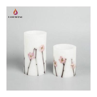 China High Quality Home Decoration Widely Use Scented Wax Candles Gift Sets With Dried Flowers for sale