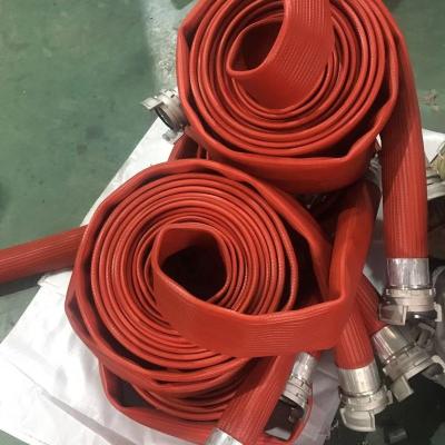 China Factory Guillemin Red Fire Hose French Firefighting 110mm 3inch for sale